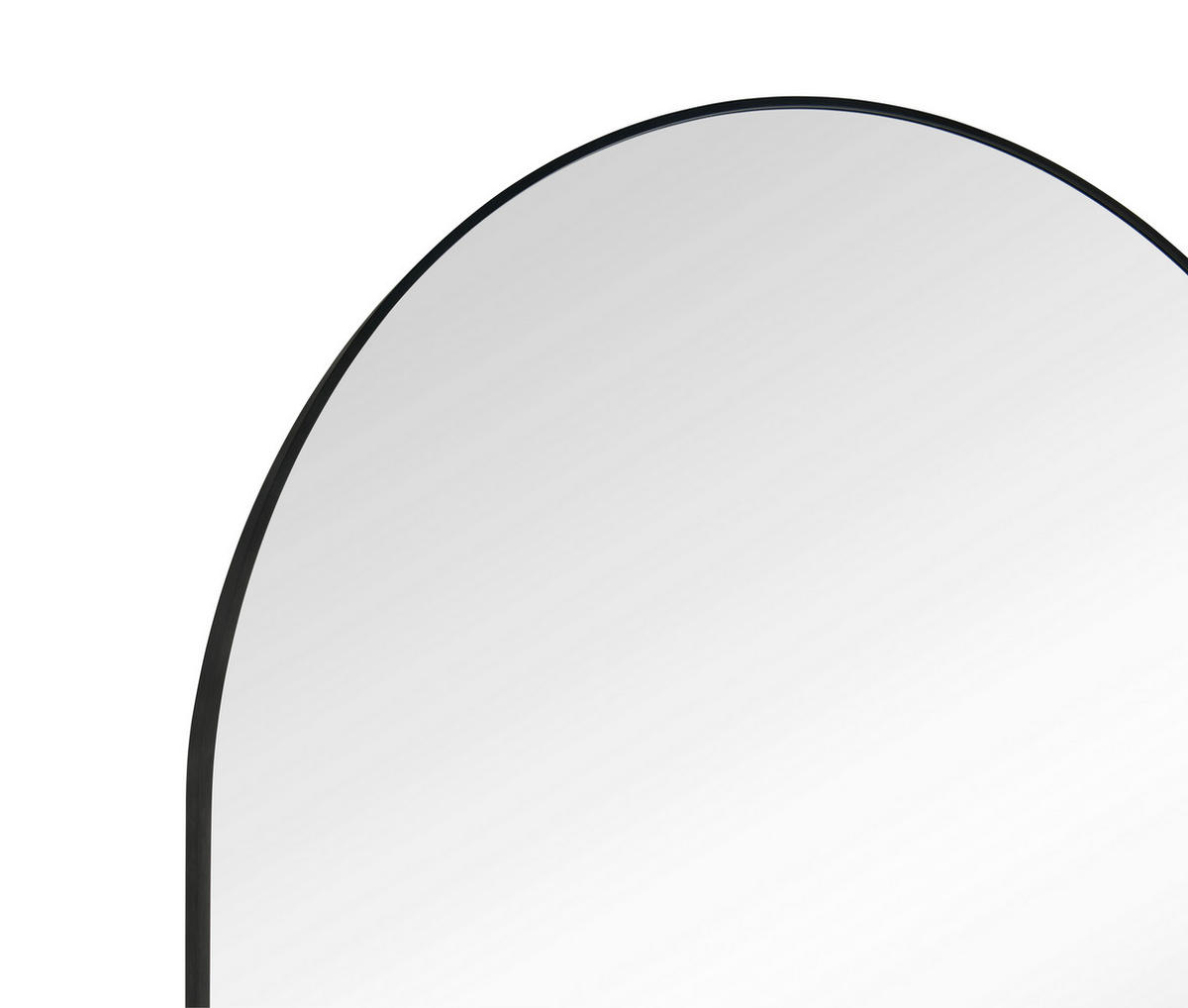 STANDSPIEGEL 100/200/3 cm, Schwarz  - Schwarz, MODERN, Glas/Metall (100/200/3cm) - Milino