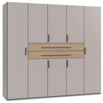 KLEIDERSCHRANK  in Eichefarben, Kaschmir  - Kaschmir/Eichefarben, MODERN, Holzwerkstoff (225/208/65cm) - Carryhome