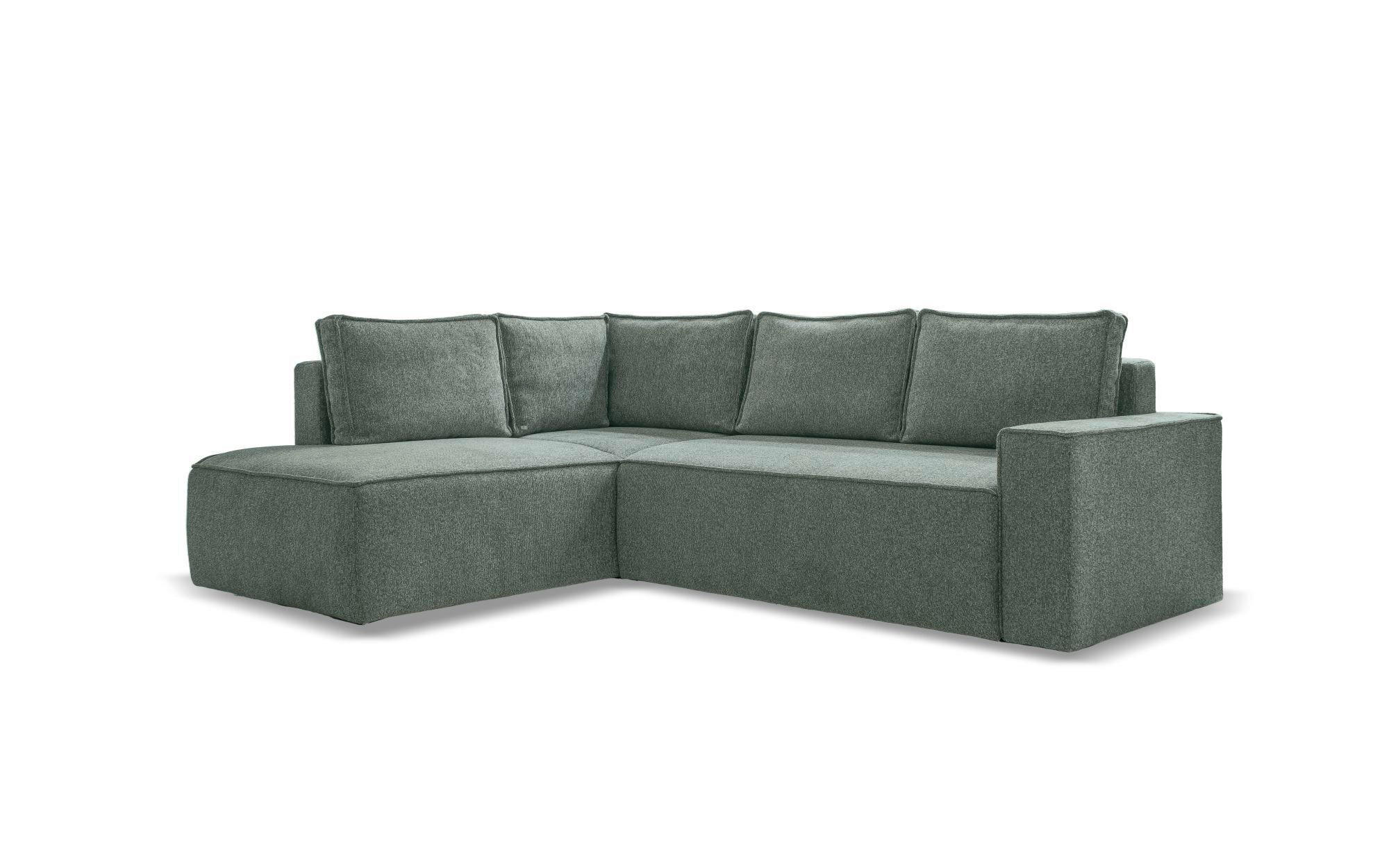 HÖRNSOFFA i grön  - vit/grön, Design, textil/plast (194/246cm) - MID.YOU