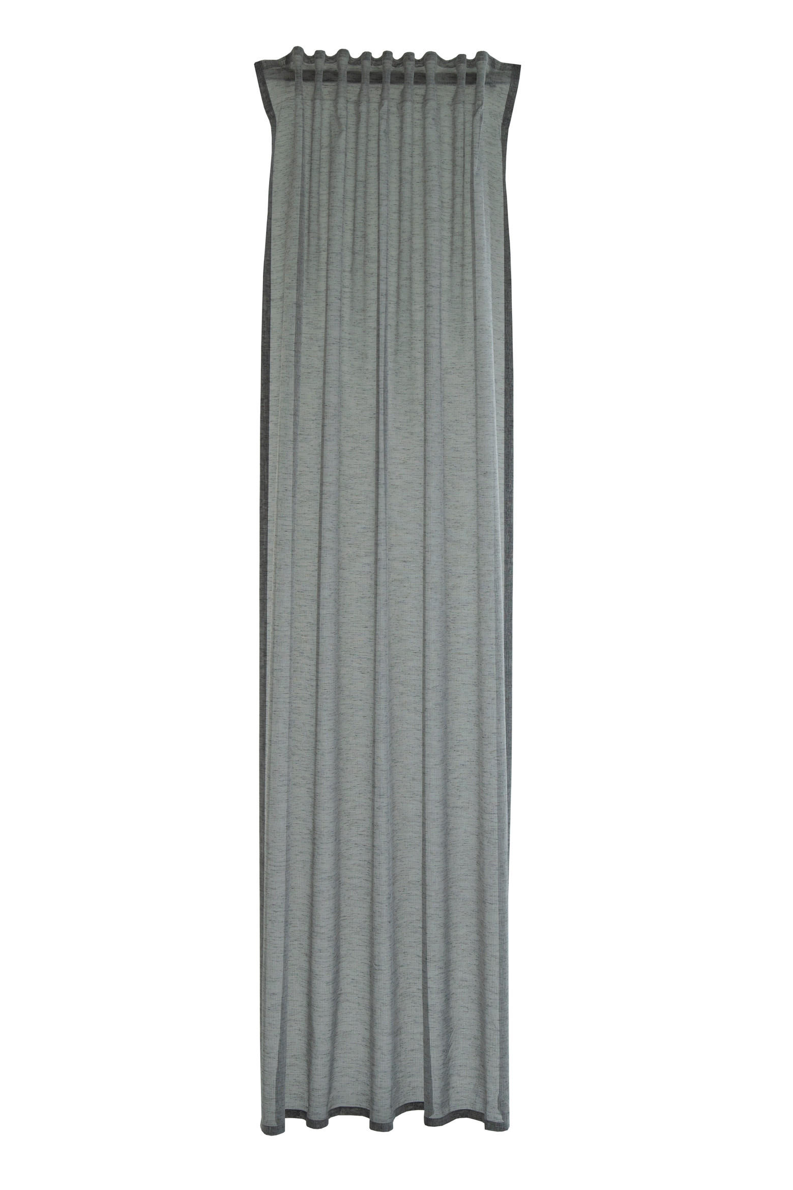 FERTIGVORHANG transparent  - Anthrazit, KONVENTIONELL, Textil (140/245cm)