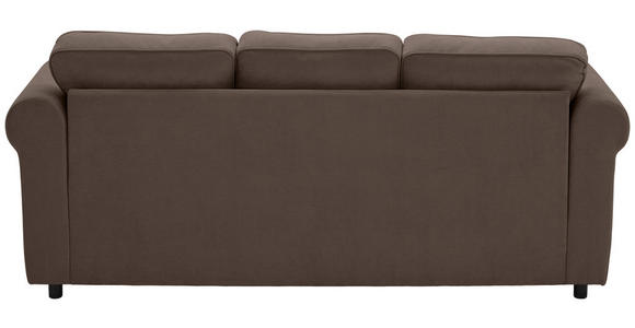 3-SITZER-SOFA  in Chenille Braun  - Schwarz/Braun, KONVENTIONELL, Kunststoff/Textil (226/88/86cm) - Carryhome