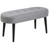 HOCKERBANK in Metall, Textil Hellgrau  - Hellgrau, Design, Textil/Metall (95/46/38cm) - MID.YOU