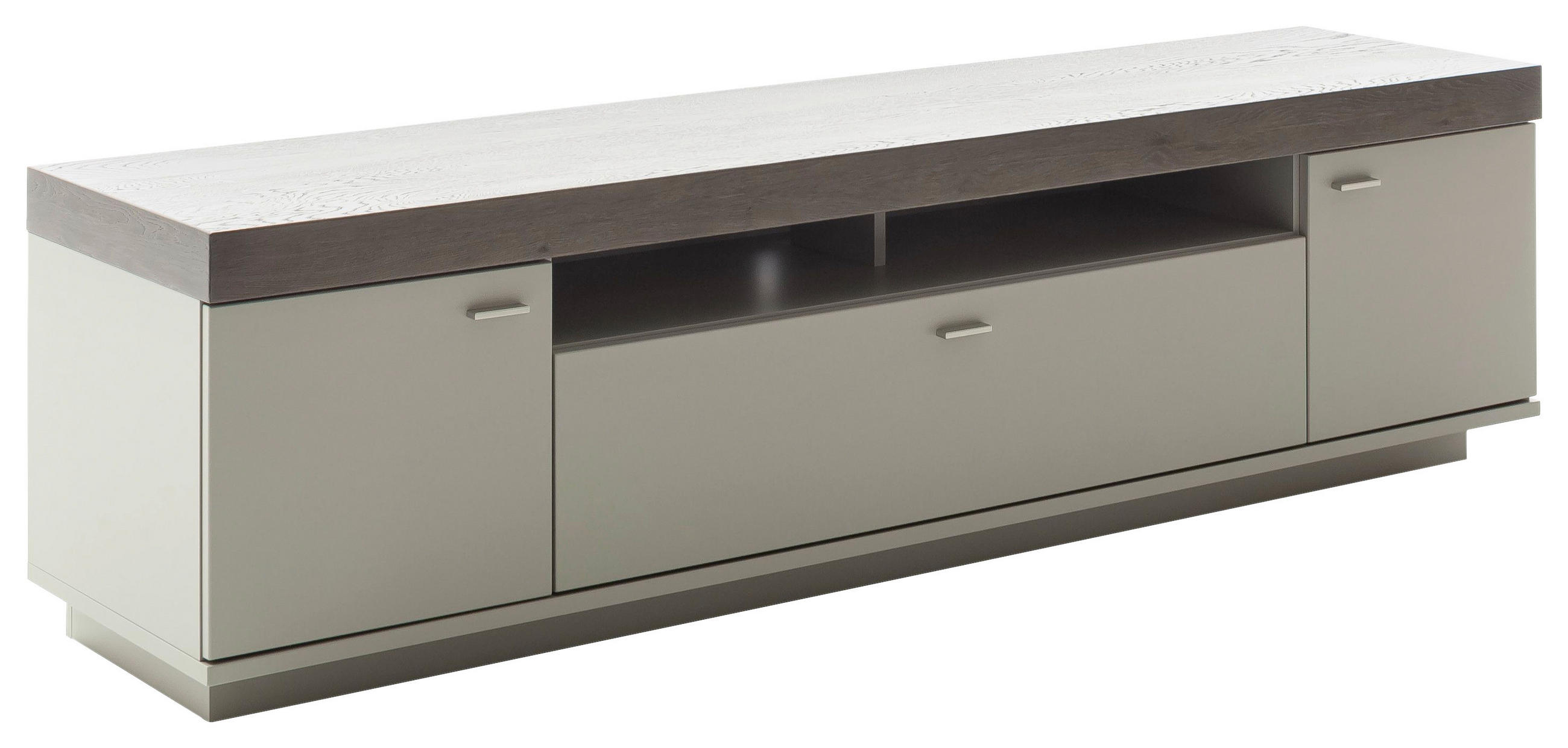 TV-ELEMENT Grau, Eichefarben  210/58/50 cm  - Eichefarben/Grau, Design, Holzwerkstoff/Metall (210/58/50cm) - Novel