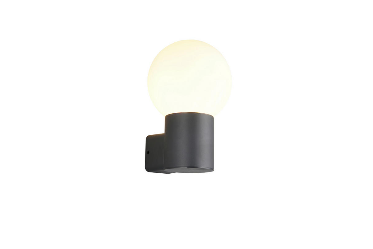 AUSSENWANDLEUCHTE - Weiss/Anthrazit, Design, Glas/Metall (18/28cm) - Trio Leuchten