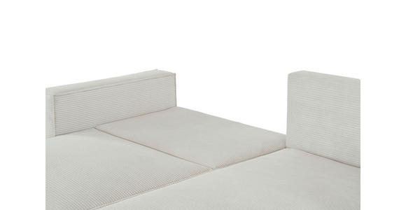 ECKSOFA Hellgrau Feincord - Hellgrau/Schwarz, KONVENTIONELL, Kunststoff/Textil (242/151cm) - Carryhome