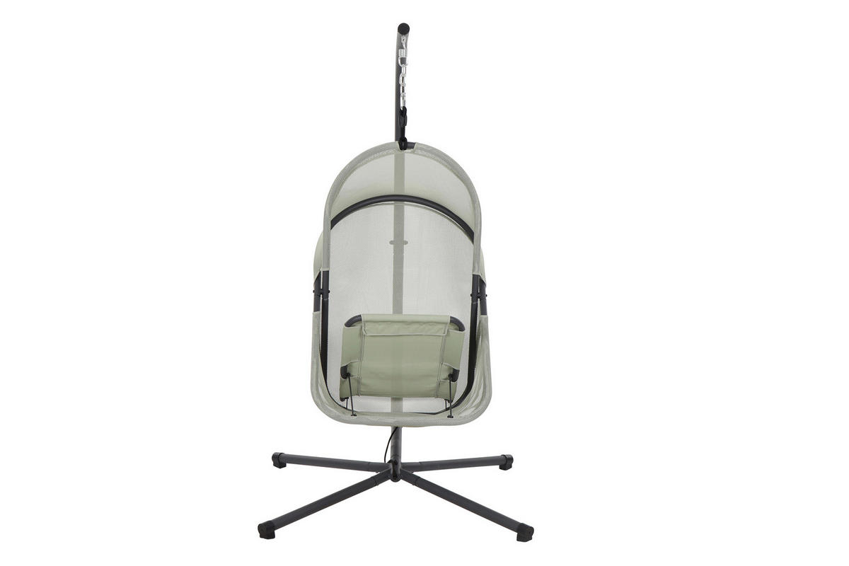 HÄNGESESSEL 123/195/106 cm  - Anthrazit/Grün, KONVENTIONELL, Kunststoff/Textil (123/195/106cm) - Siena Garden