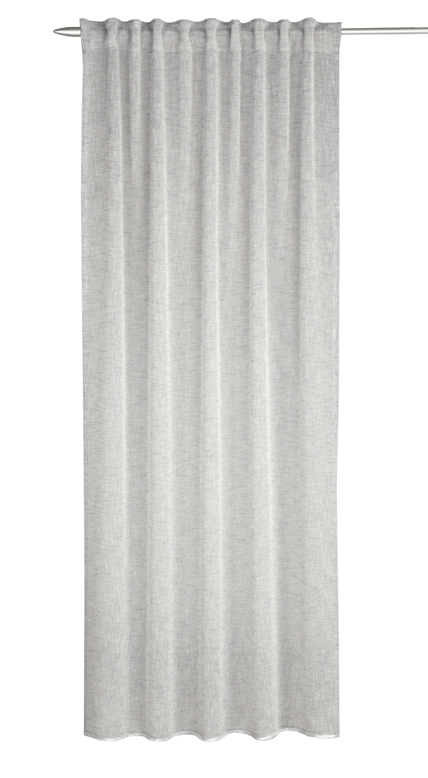 FERTIGVORHANG halbtransparent  - Silberfarben, Basics, Textil (135/245cm)
