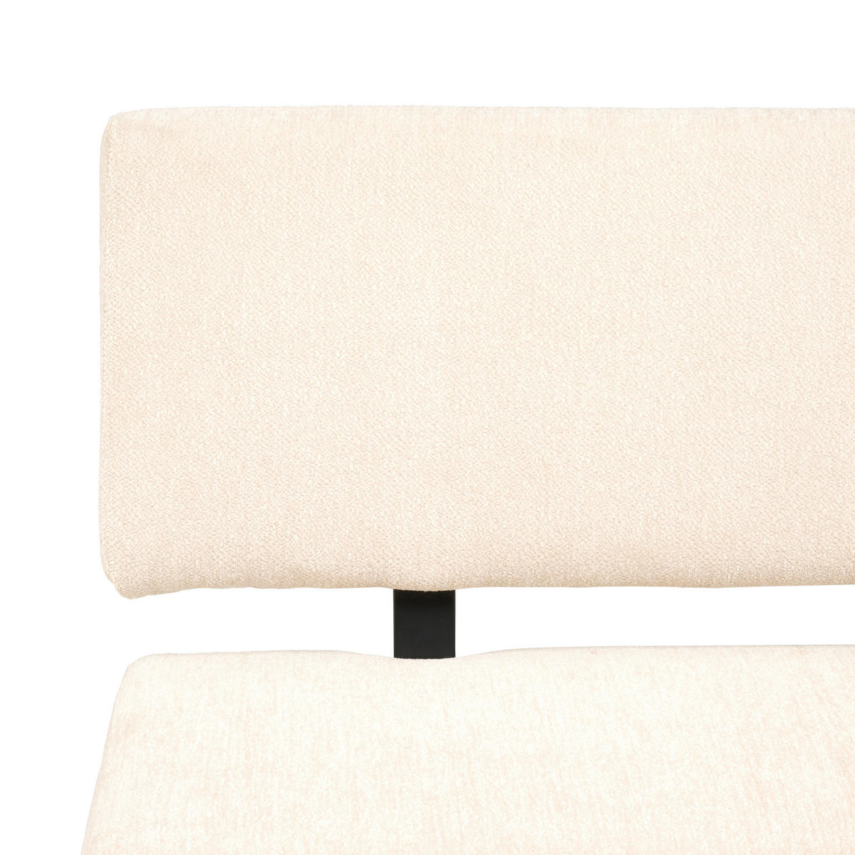 SITZBANK Metall, Textil Beige  - Beige/Schwarz, Konventionell, Textil/Metall (140/90/62cm) - MID.YOU