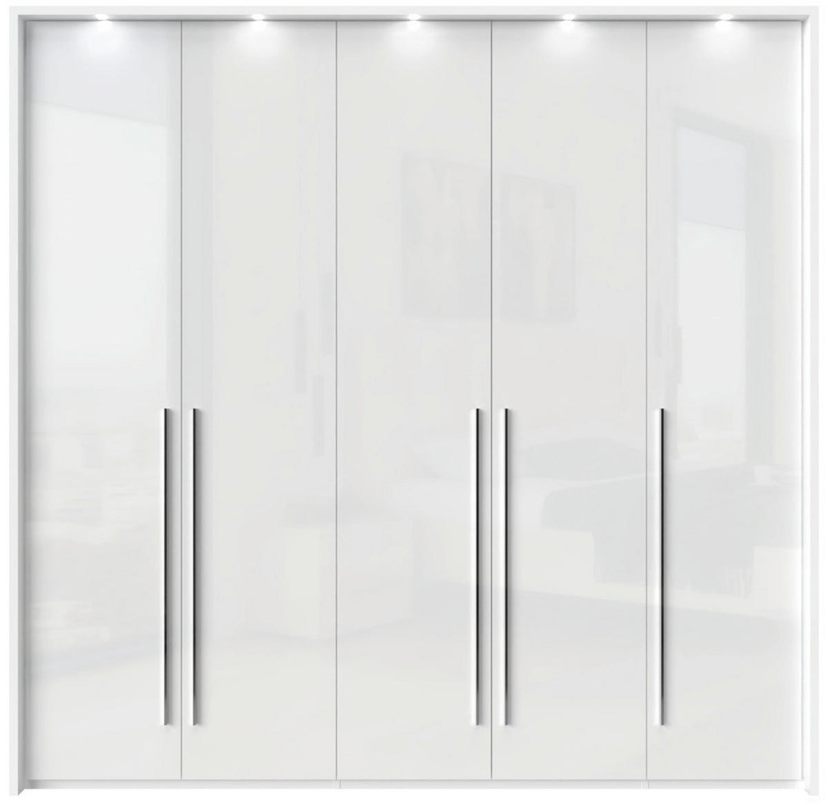 ORMAR SA KLASIČNIM VRATIMA bela, bela visoki sjaj  232/226/60 cm  - bela visoki sjaj/bela, Dizajnerski, pločasti materijal/plastika (232/226/60cm)