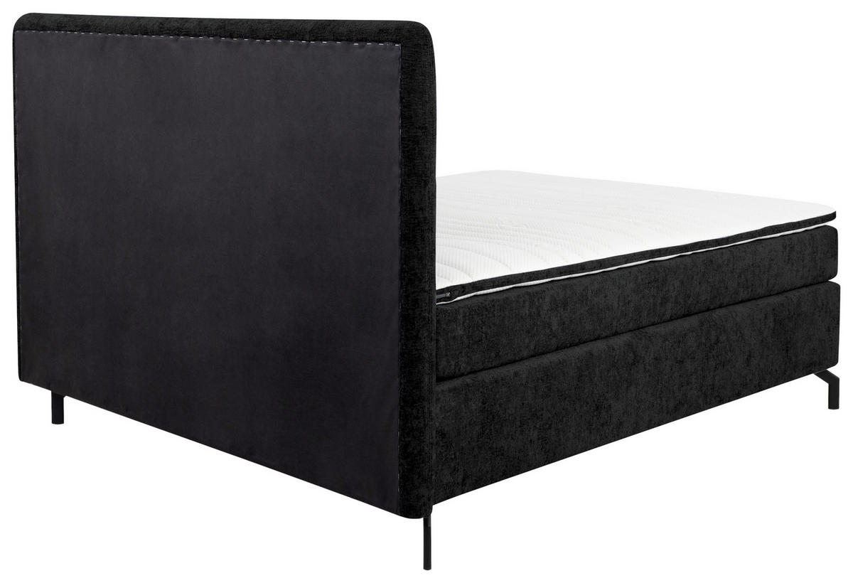 BOXSPRINGBETT 160/200 cm  in Schwarz  - Schwarz, Design, Textil/Metall (160/200cm) - Esposa