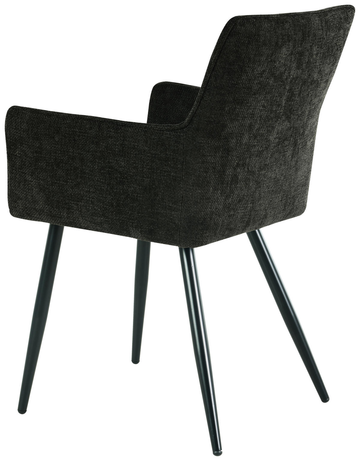 ŽIDLE S PODRUČKAMI, železo, vzhled lnu, černá - černá, Lifestyle, kov/dřevo (54/82/60cm) - MID.YOU