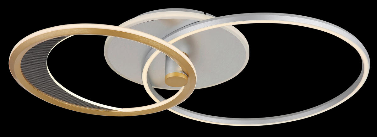LED-DECKENLEUCHTE    81/51/11 cm  - Klar/Silberfarben, Basics, Kunststoff/Metall (81/51/11cm) - Globo