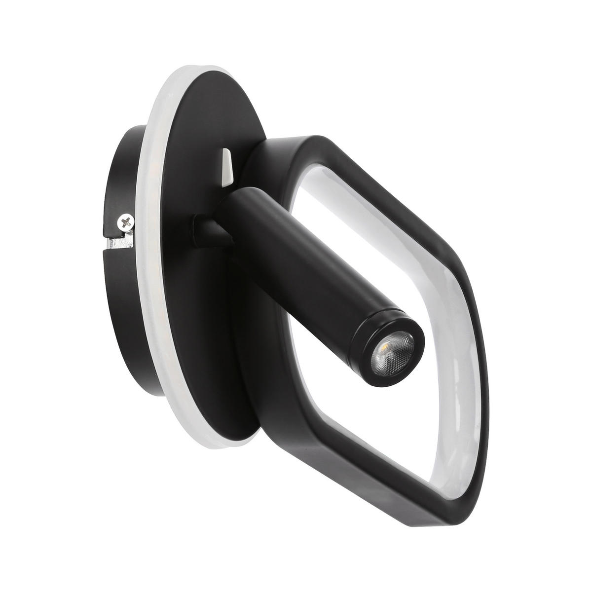 LED-WANDLEUCHTE 35/6.5/15 cm   - Schwarz/Weiß, Design, Kunststoff/Metall (35/6.5/15cm)
