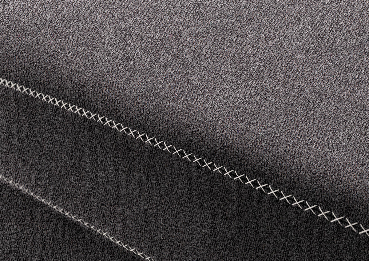 ECKSOFA in Mikrofaser Anthrazit  - Eichefarben/Anthrazit, Natur, Holz/Textil (226/273cm) - Beldomo System