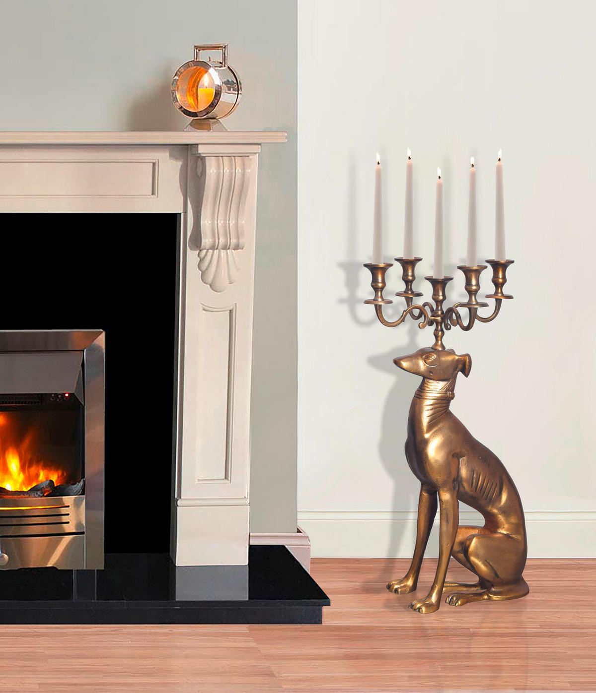 KERZENHALTER - Goldfarben, Design, Metall (26/69/40cm) - Livetastic