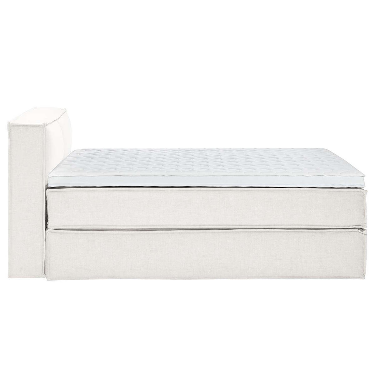BOXSPRINGBETT 140/220 cm  in Creme  - Creme/Schwarz, Design, Textil (140/220cm) - home24