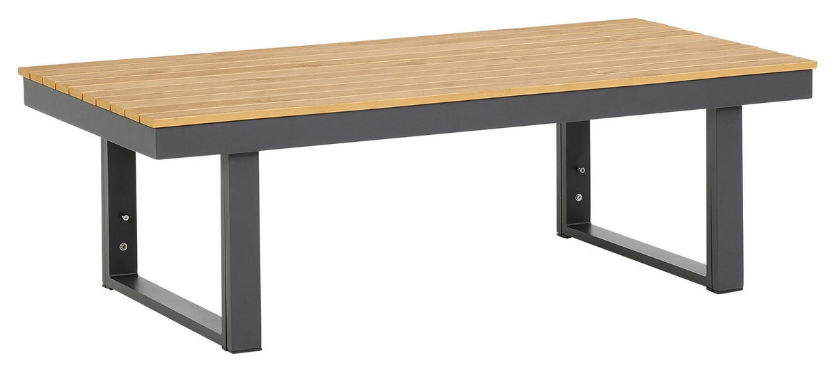 LOUNGEGARNITUR 17-teilig   210/75/210 cm Akazie Hartholz Aluminium  - Anthrazit/Braun, MODERN, Holz/Textil (210/75/210cm) - Gardenson