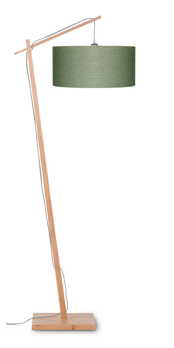 STEHLEUCHTE Andes  - Naturfarben/Grün, Design, Holz/Textil (70/176cm) - Good & Mojo