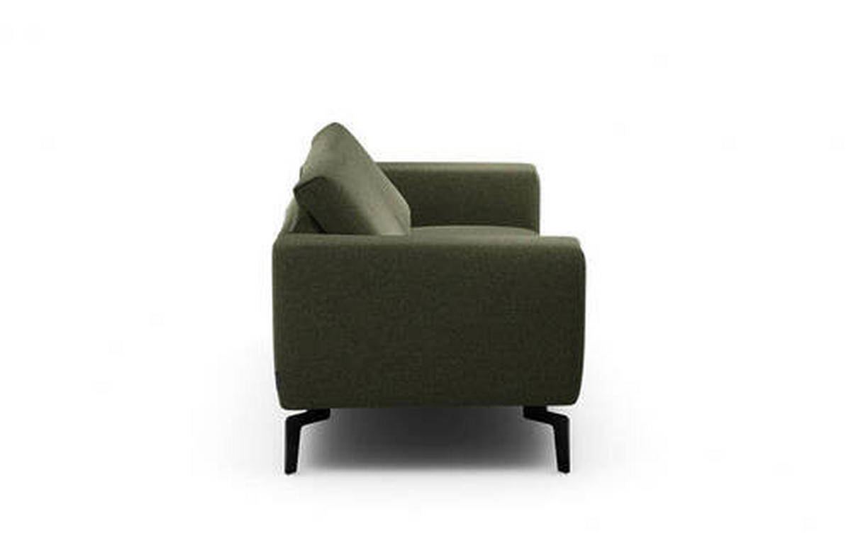 2-SITZER-SOFA in Chenille Waldgrün  - Waldgrün/Schwarz, Design, Textil/Metall (180/86/86-94cm) - SENSOO
