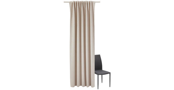 FERTIGVORHANG LUNA blickdicht 140/245 cm - Beige, KONVENTIONELL, Textil (140/245cm) - Dieter Knoll