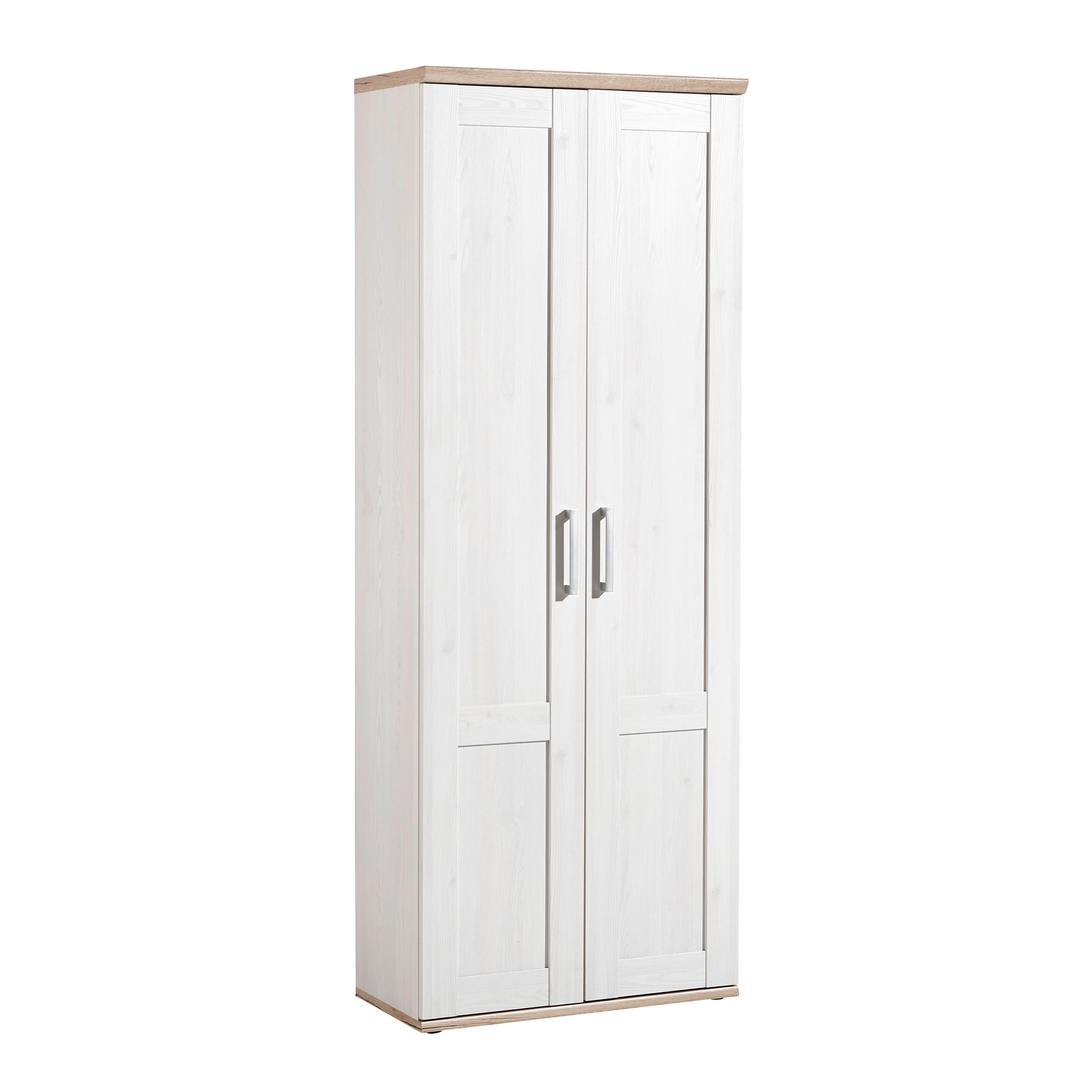 GARDEROBENSCHRANK  in 76/200/38 cm  - Eichefarben/Silberfarben, Design, Holzwerkstoff/Kunststoff (76/200/38cm) - Xora