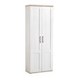 GARDEROBENSCHRANK in 76/200/38 cm - Eichefarben/Silberfarben, Design, Holzwerkstoff/Kunststoff (76/200/38cm) - Xora
