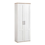 GARDEROBENSCHRANK  in 76/200/38 cm  - Eichefarben/Silberfarben, Design, Holzwerkstoff/Kunststoff (76/200/38cm) - Xora