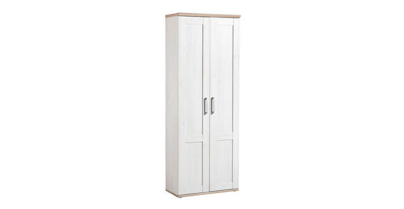 GARDEROBENSCHRANK in 76/200/38 cm - Eichefarben/Silberfarben, Design, Holzwerkstoff/Kunststoff (76/200/38cm) - Xora