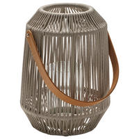 LED-LATERNE - Greige/Anthrazit, Basics, Glas/Holz (39/50/39cm) - Stern