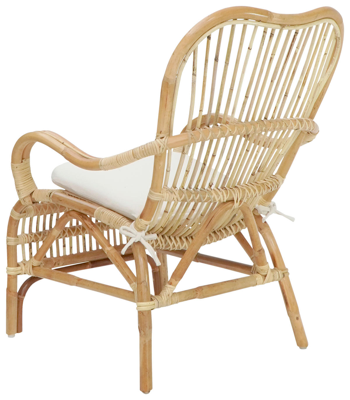 KRESLO Z BAMBUSU, prírodné materiály, drevo, prírodná farba - biela/prírodná farba, Natur, drevo/textil (66/88/82cm) - Livetastic
