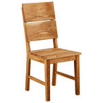 STUHL     - Eiche dunkel/Eichefarben, Natur, Holz (43/94,5/50cm) - Linea Natura