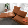 RÉCAMIERE in Echtleder Cognac  - Chromfarben/Cognac, Design, Leder/Metall (209/85-109/95-16cm) - Dieter Knoll