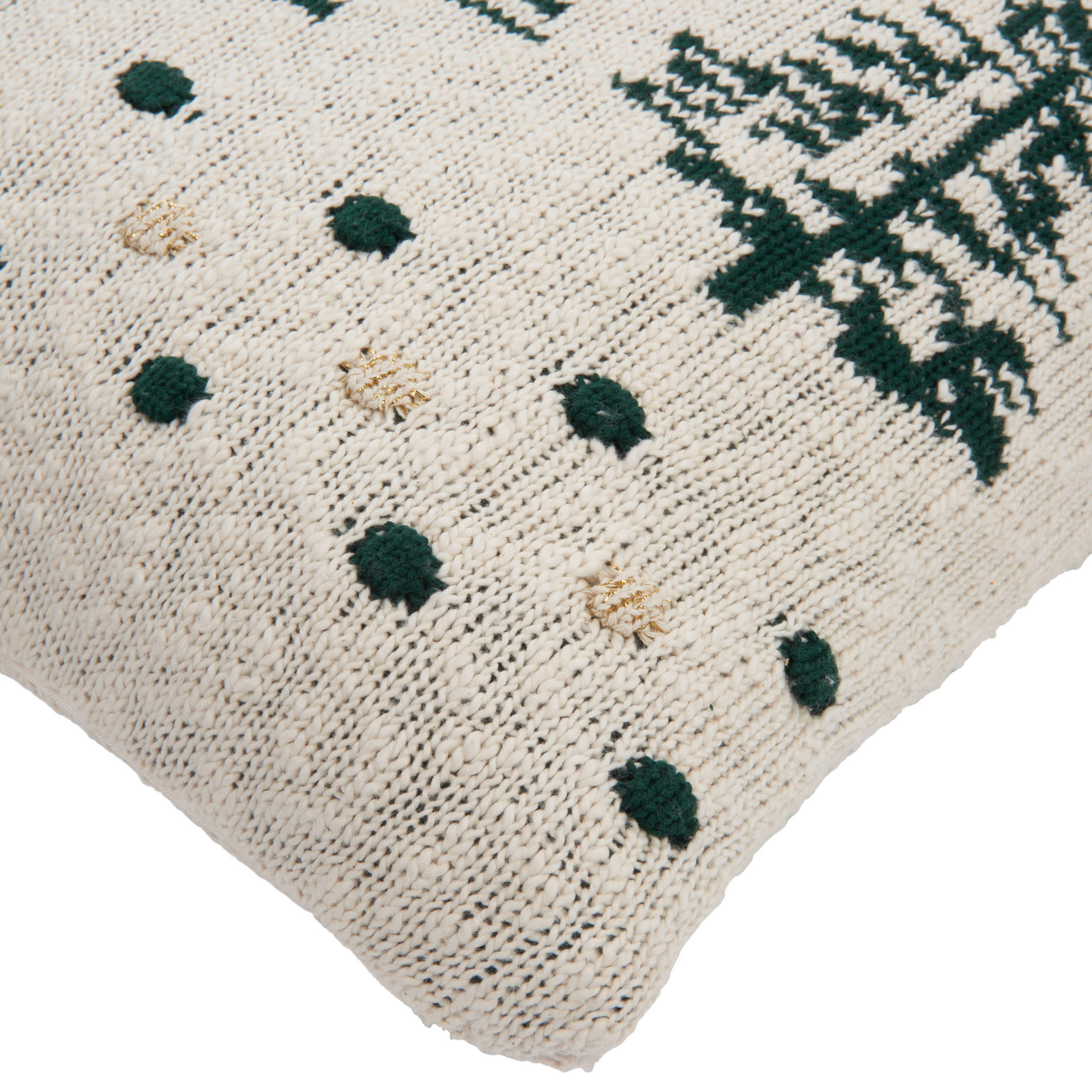 DEKORAČNÍ POLŠTÁŘ 50/50 cm - zelená/přírodní barvy, Konvenční, textil (50/50cm) - X-Mas