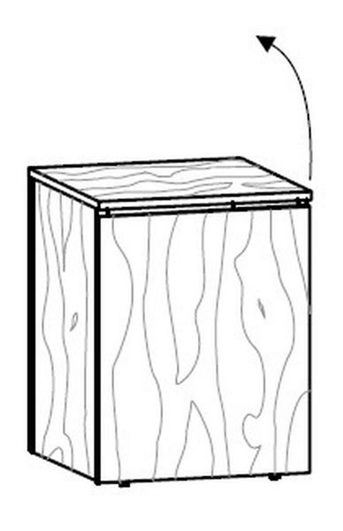 WÄSCHETONNE - Eichefarben, KONVENTIONELL, Holz (45/45/60cm) - Voglauer