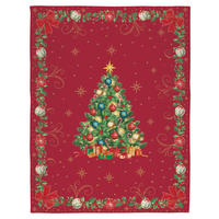 DECKE CHRISTMAS HERITAGE 130/170 cm  - Smaragdgrün/Rot, Basics, Textil (130/170cm) - POZZI AND EASY LIFE