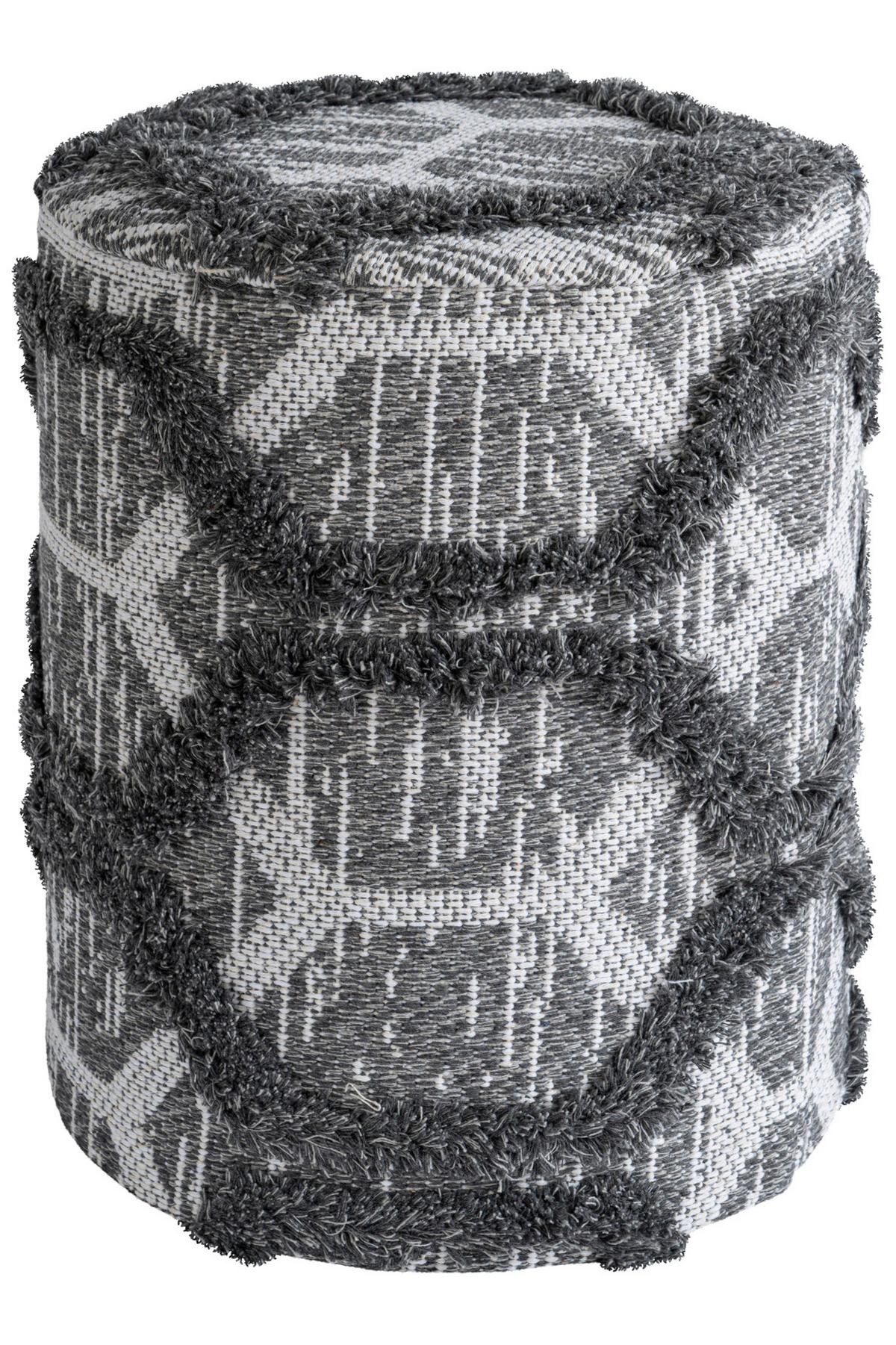 PUF in textil gri  - gri, Design, textil (47/36cm)