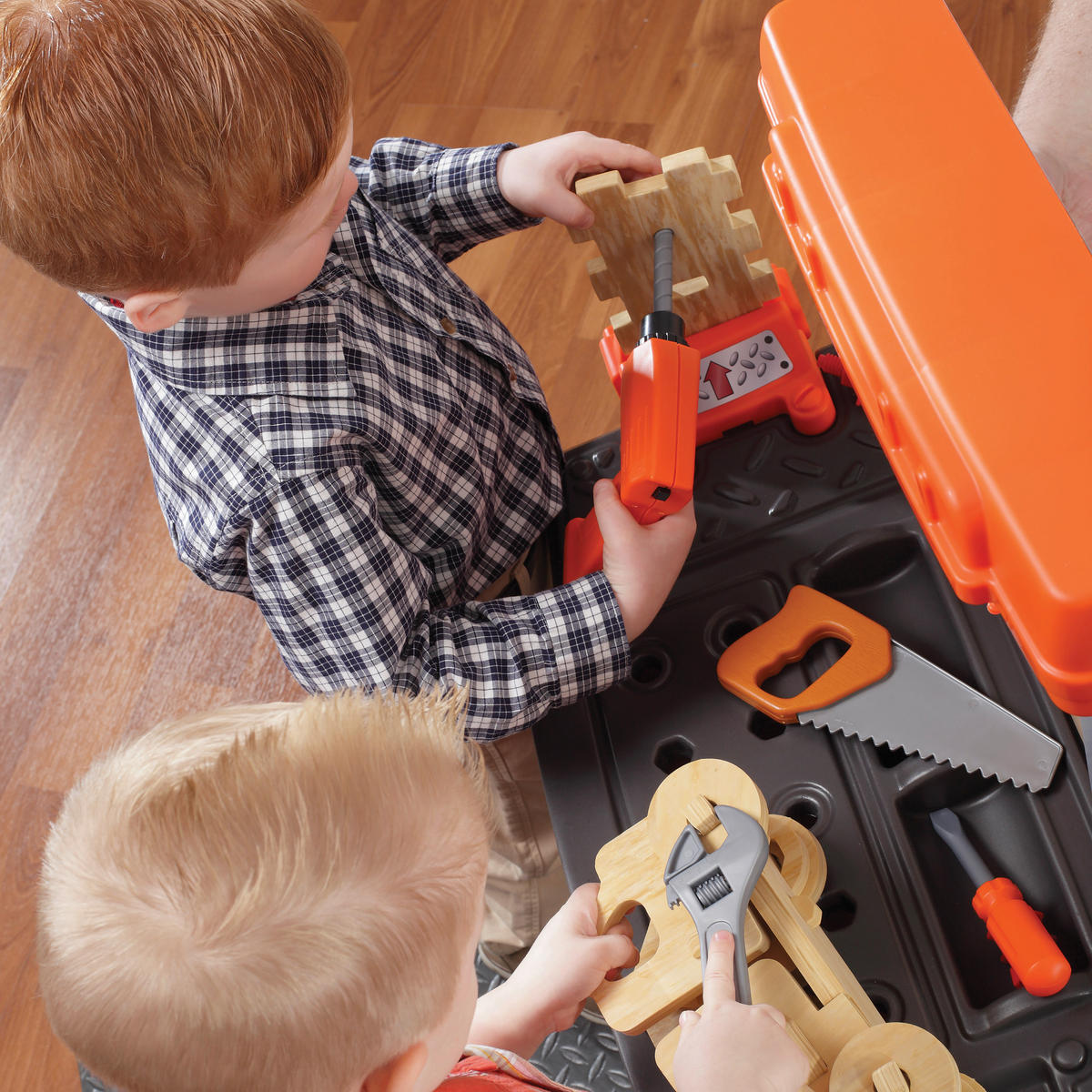 KINDERWERKBANK - Beige/Orange, KONVENTIONELL, Kunststoff (92,1/89,9/33cm) - Ambia Garden