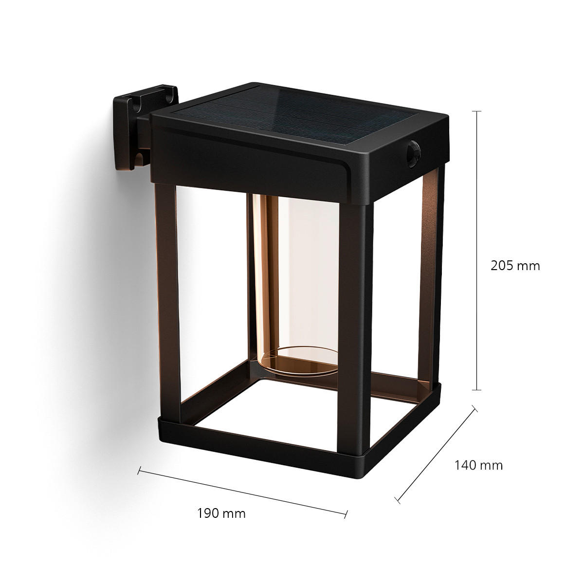 SOLARLEUCHTE 14/20.5/19 cm   - Schwarz, KONVENTIONELL, Kunststoff (14/20.5/19cm) - Philips