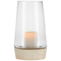 WINDLICHT Naturfarben 13/22 cm  - Naturfarben, LIFESTYLE, Glas/Holz (13/22cm) - Ambia Home