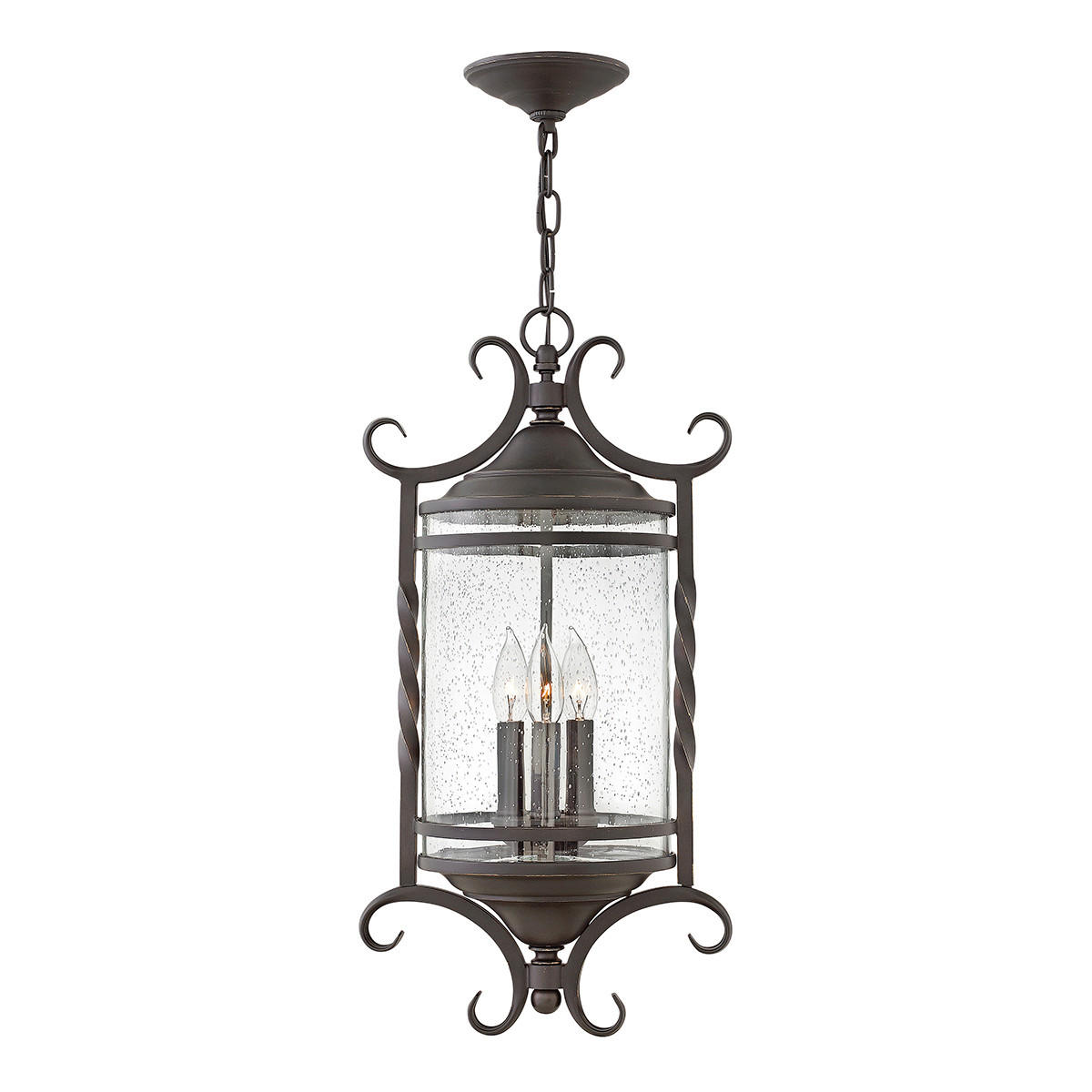 AUSSENHÄNGELEUCHTE - Schwarz, Basics, Glas/Metall (30.1/66.2cm) - Elstead Lighting