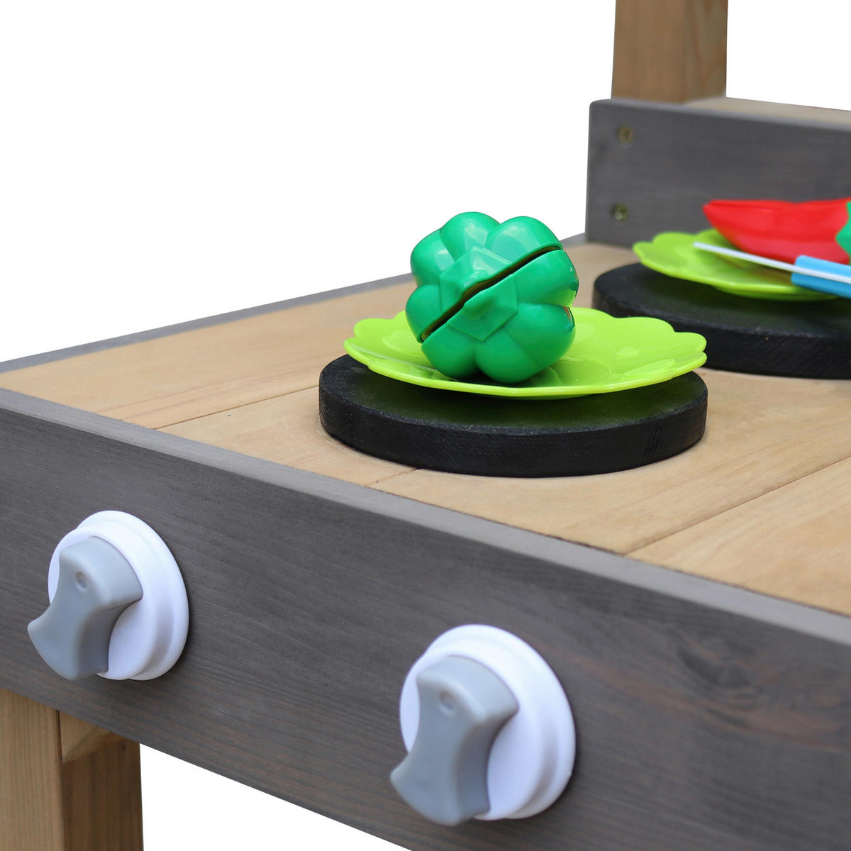 SAND & WASSER SPIELKÜCHE - Weiss/Braun, Konventionell, Holz/Kunststoff (75/100/38,5cm)