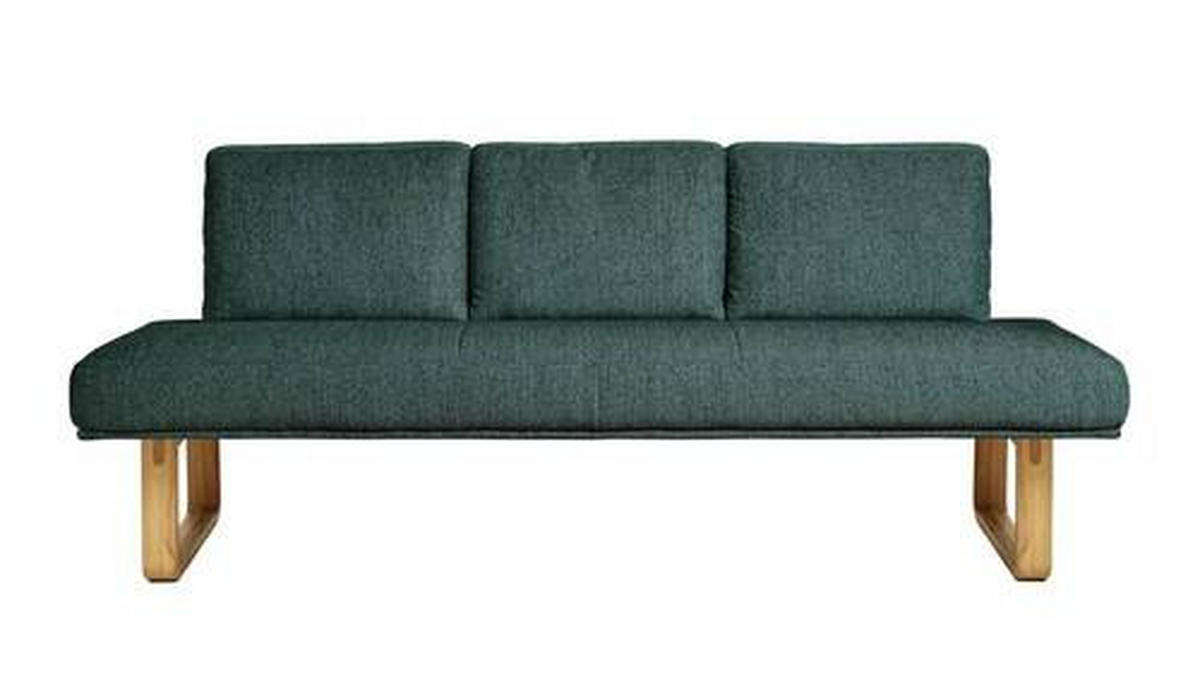 SITZBANK 209/92/78 cm  in Grün  - Eichefarben/Grün, Design, Holz/Textil (209/92/78cm) - Dieter Knoll