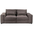 BIGSOFA Cord Mokka  - Schwarz/Mokka, KONVENTIONELL, Kunststoff/Textil (230/78/122cm) - Carryhome