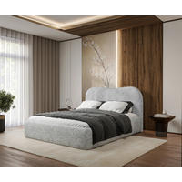 POLSTERBETT 180/200 cm  in Grau  - Grau, Modern, Holz/Holzwerkstoff (180/200cm) - MID.YOU