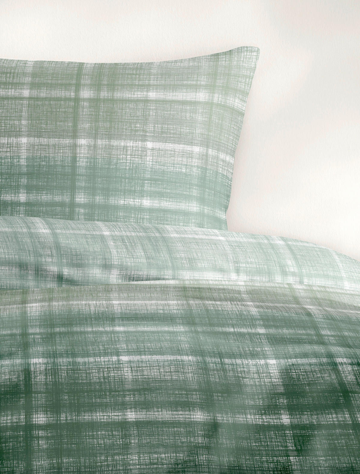 BETTWÄSCHE 2-teilig Biber 135/200 cm  - Grün, Design, Textil (135/200cm) - Bierbaum