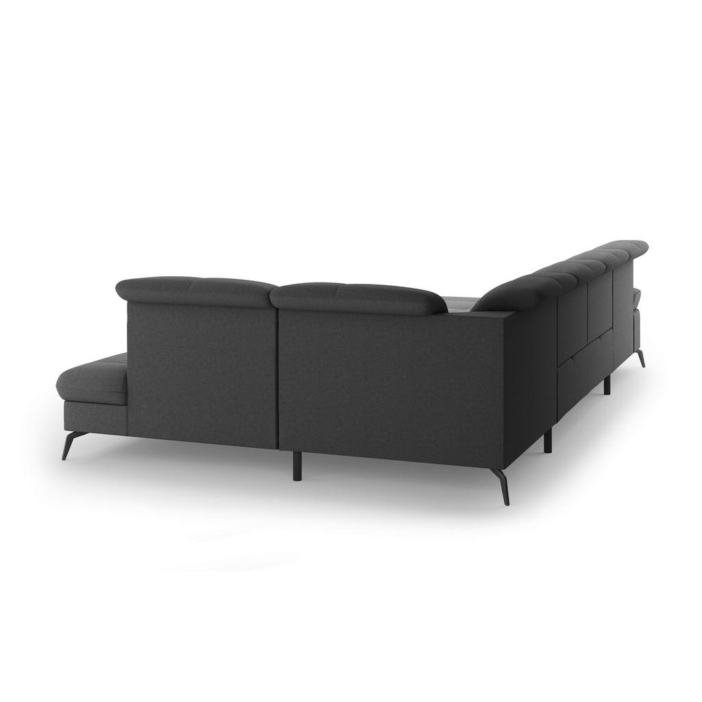 Thumbnail - Sit & More Wohnlandschaft, Dunkelgrau, Textil, 6.5-Sitzer, Ottomane rechts, U-Form, 357x231 cm, Goldenes M, Oeko-Tex® St...