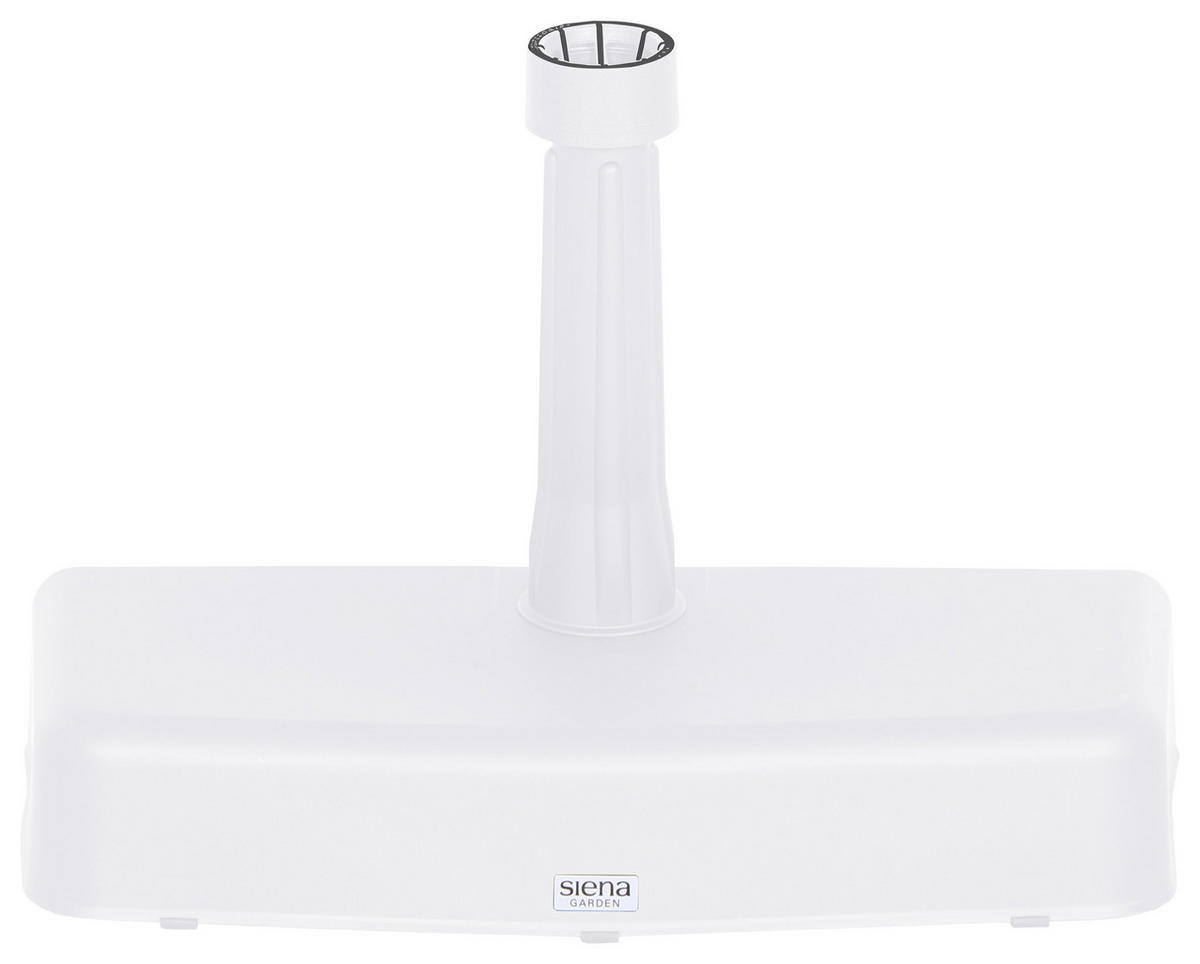 SONNENSCHIRMSTÄNDER Weiß  - Weiß, KONVENTIONELL, Kunststoff/Stein (50/9/25cm) - Siena Garden