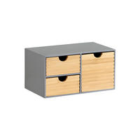 TISCHORGANIZER    27/16/14 cm  - Naturfarben/Grau, Basics, Naturmaterialien/Holzwerkstoff (27/16/14cm) - Kesper