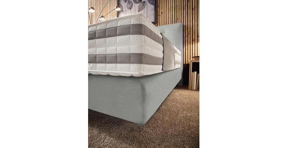 BOXSPRINGBETT 180/200 cm  in Hellgrau  - Hellgrau, KONVENTIONELL, Holz/Textil (180/200cm) - Dieter Knoll