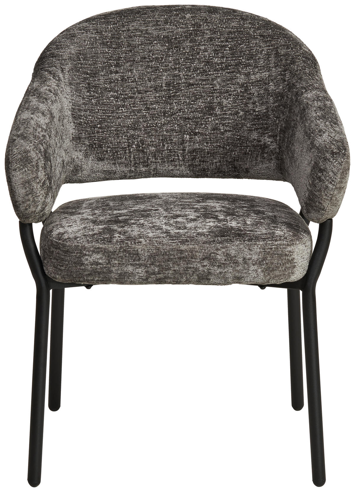 ARMLEHNSTUHL  in Eisen Mikrofaser  - Anthrazit/Schwarz, KONVENTIONELL, Holz/Textil (60/80/62cm) - MID.YOU
